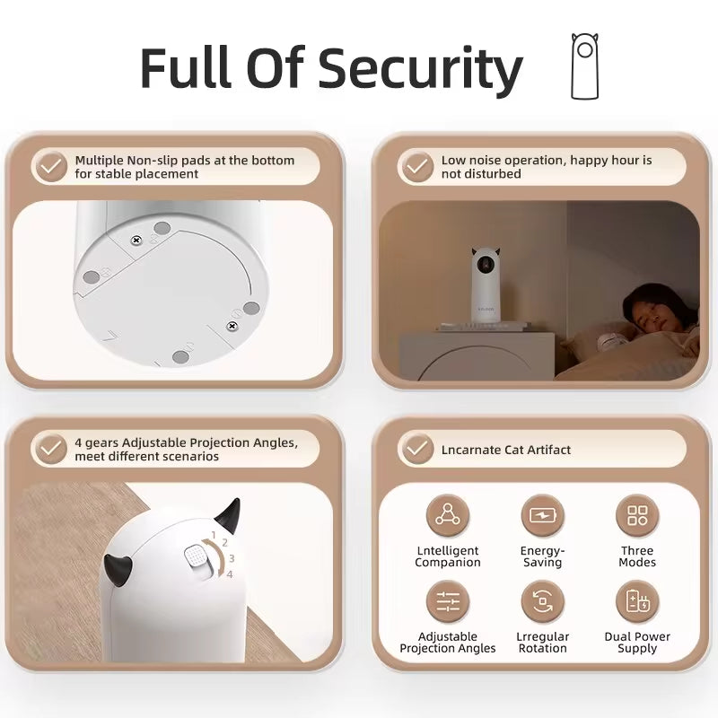Brinquedo automático para gatos – Laser LED inteligente interativo
